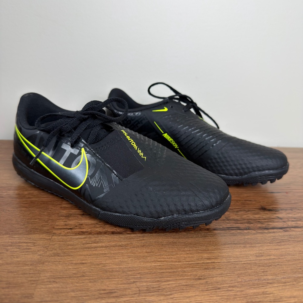 Nike Phantom Venom Academy TF Black Volt Soccer Shoes AO0377-007 Kids 5.5Y